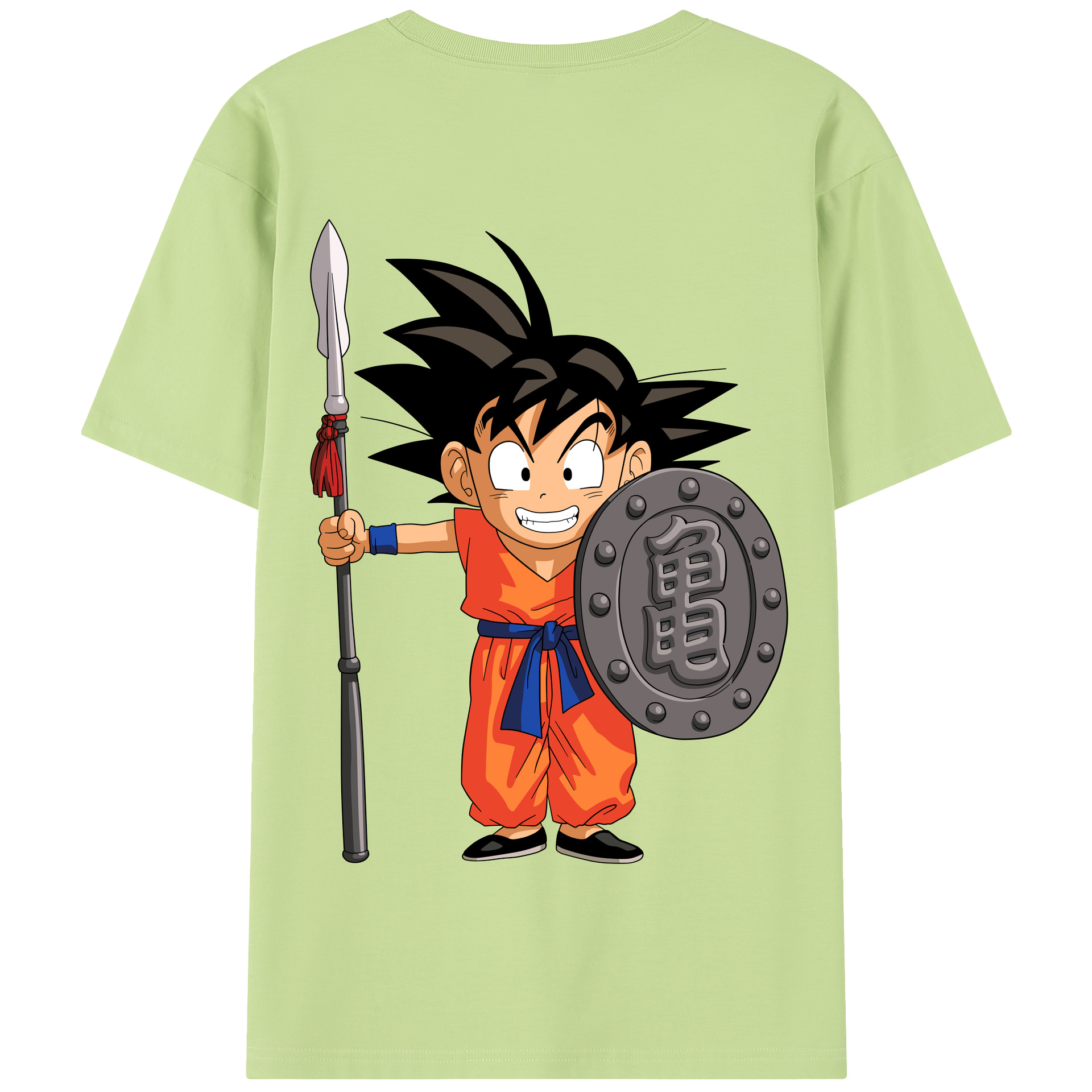 （画像用） ドラゴンボール 孫悟空（そん ごくう）Son Goku カカロット DRAGON BALL Kakarotto 綿100％半袖Tシャツ（背面プリント）